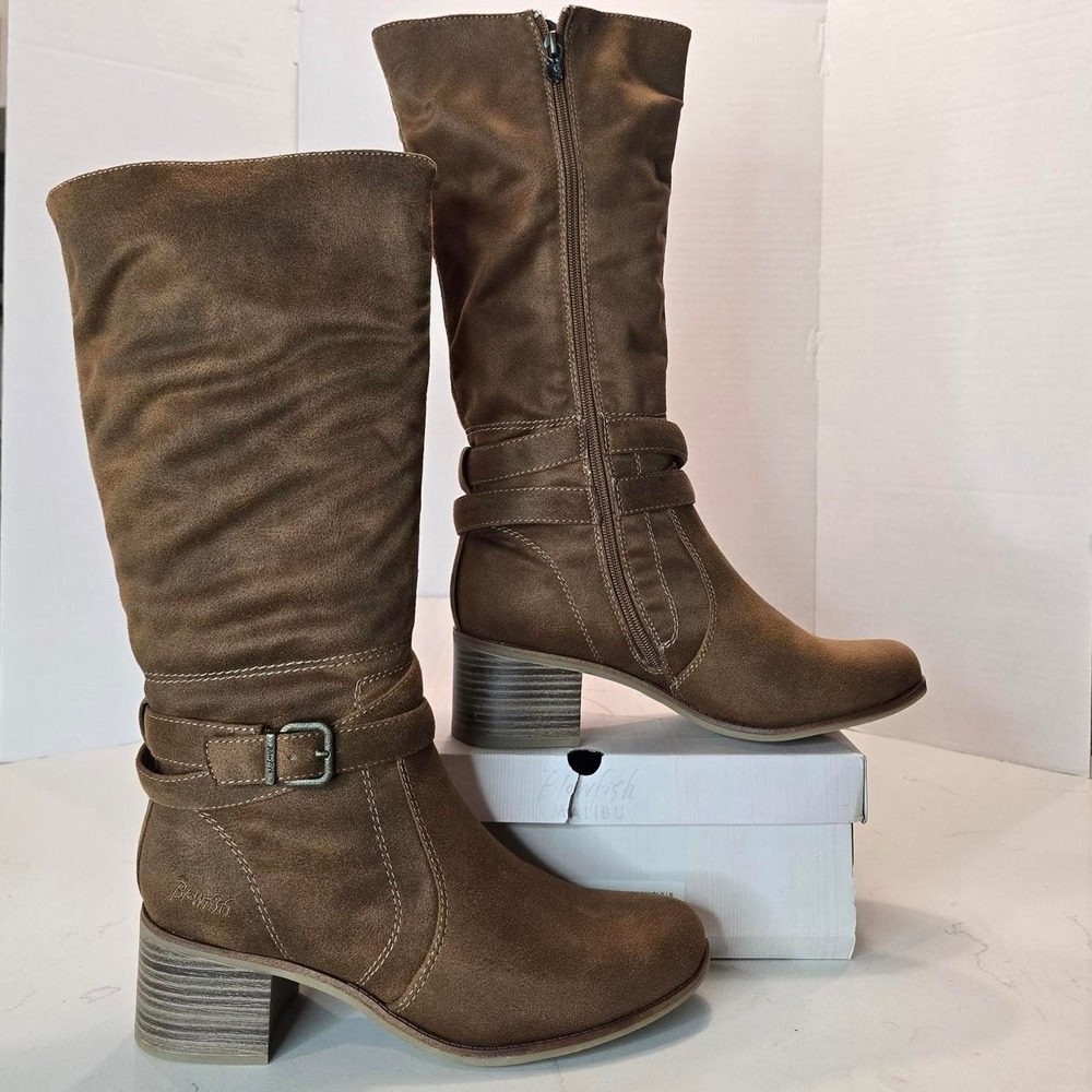 Blowfish Malibu women's  binda heeled boots 'Rust Oiled' - 11 US